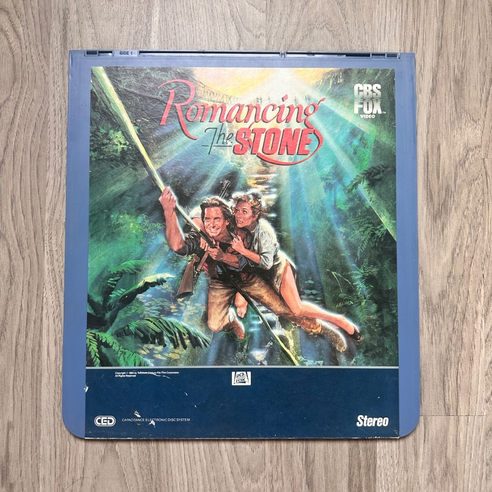 Romancing the Stone CED Videodisc CBS FOX Video Movie Film